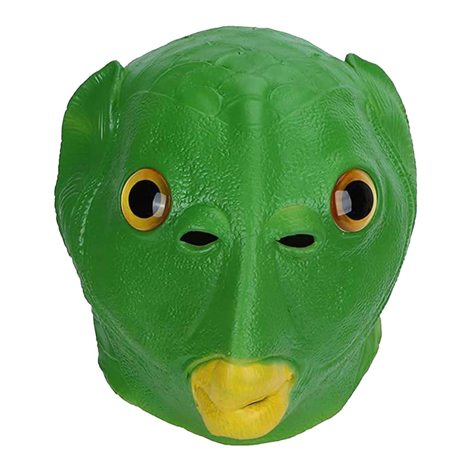 Amazon.co.jp: [Viugreum] ラテックスマスク 魚マスク 緑・赤・黄